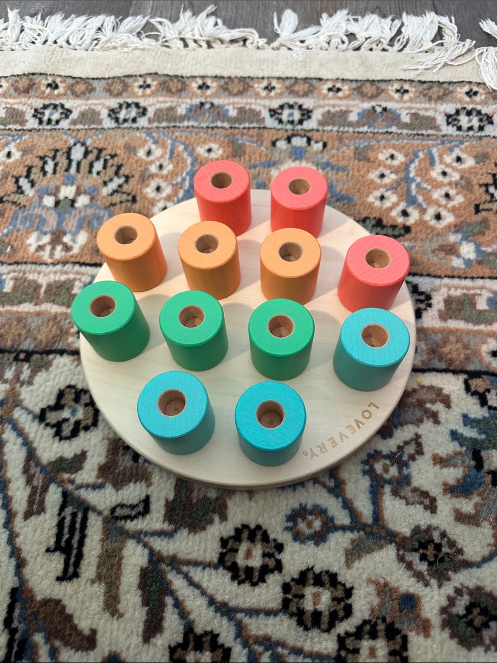 Lovevery Wooden Stacking Pegboard